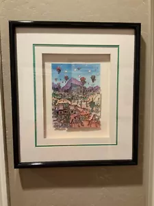 Charles Fazzino Signed 3D Artwork OUT WEST LTD EDITION OLDER PIECE COA - Picture 1 of 4