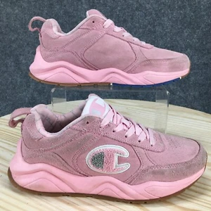 Champion Shoes Womens 5.5 93Eighteen Sneakers Lace Up CMS10006Y Pink Leather - Imagen 1 de 11