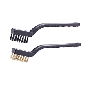 2X Wire Brush Brass Nylon Brushes Small Cleaning Tools Cleaner Grill Black Mini - Picture 1 of 4