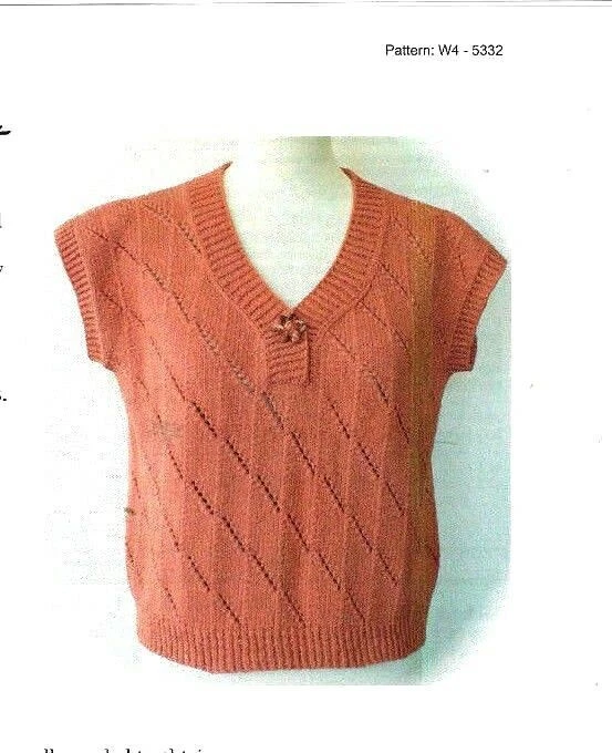 LACE TWIST AND SLANT T-TOP to KNIT in DK or SPORT WEIGHT YARN by HEARTSTRINGS - Image 1 of 1