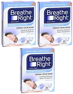 Breathe Right Clear Nasal Strips for Sensitive Skin Small Medium Gentle Relief - Picture 1 of 1
