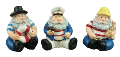 3er Set Figuren Mini Seeleute Kapitän Seemann Matrose maritime Dekoration - Bild 1 von 4