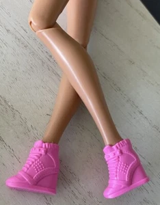 Barbie Doll Shoes Pink Fashionista High Top Sneakers Mattel - Picture 1 of 11