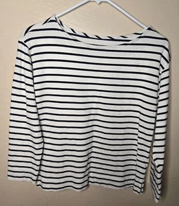 Untuckit Ladies Larenz Boatneck Striped Long-Sleeved Top Size Small - Picture 1 of 4