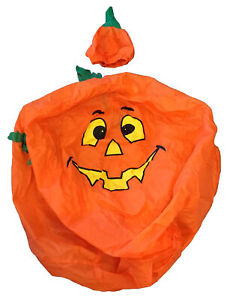 Inflatable Child's Unisex Pumpkin Costume Fits Size 6-16