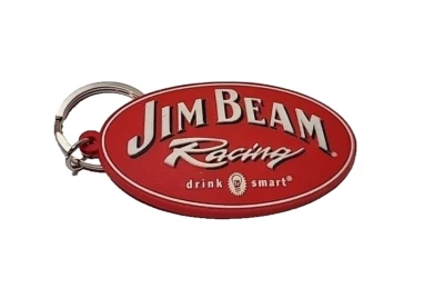 2006 Red plastic Jim Beam Racing Keychain / Key Ring JBTr26 - Image 1 of 2
