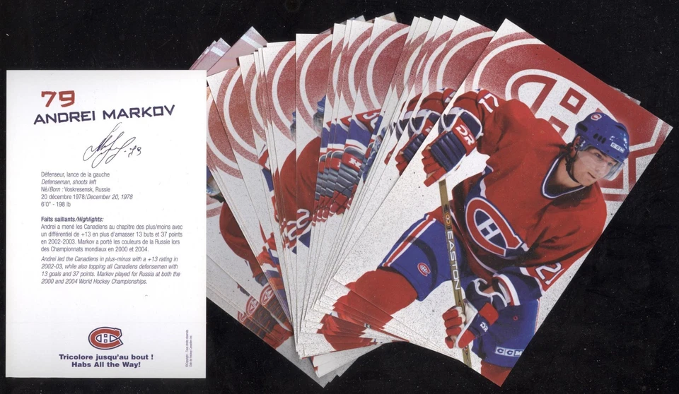 2005-06 POSTCARD MONTREAL CANADIENS NHL HOCKEY POST CARD SEE LIST - Image 1 of 1