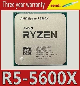 Computadora de escritorio AMD Ryzen R5 5600X AM4 3,7 GHz 6 núcleos 12 horas 65 W - Procesador CPU - Imagen 1 de 1