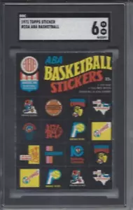 1971 Topps Basketball Sticker #23A ABA Basketball Sticker graded SGC 6 - Bild 1 von 2