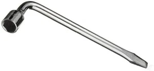 Car Spare Tire Wrench, 19Mm L-Type Hexagon Slotted End Socket Repair Tool Car Sp - Picture 1 of 1