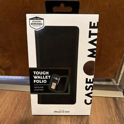 Funda tipo folio billetera Case-Mate para iPhone 12 Mini (5,4") - (negra) Foto 1 de 3
