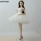 White Short Ballet Dress For 11.5inch Doll Evening Dresses Clothes For 1/6 Doll