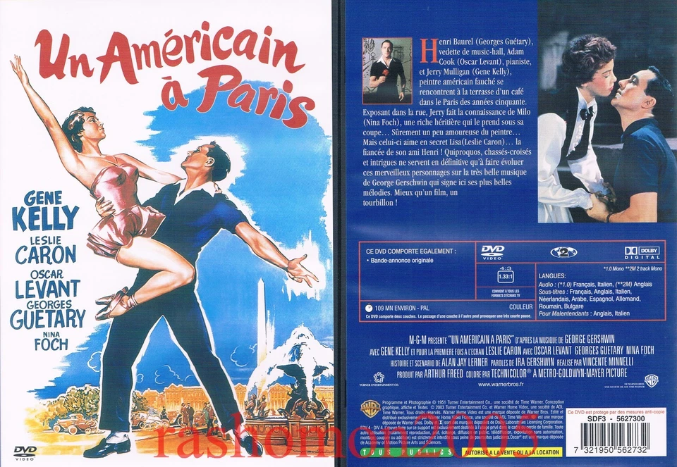 DVD R2 AN AMERICAN IN UN AMERICAIN A PARIS Gene Kelly Leslie Caron Region 2 PAL - Image 1 of 1