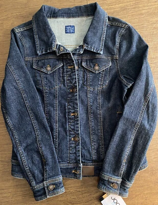 Chaqueta de mezclilla elástica para mujer Jockey persona a persona lavado con tinta clásica nueva con etiquetas talla S Foto 1 de 4