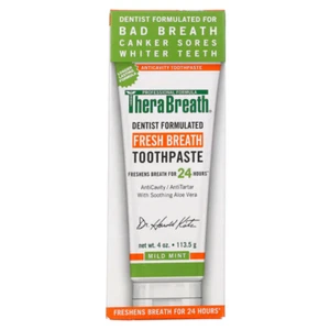 TheraBreath Dentist Formulated Fresh Breath Toothpaste, Mild Mint, 4 oz - Picture 1 of 2