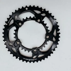 Anello catena stradale CNC bikinGreen 48/31T V3 BCD110 mm 5 bulloni 9-12 Sp ciclocross tour - Foto 1 di 5