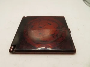 Compact Vintage PLASTIC /Bakelite ? Double Faced Folding Portable Mirror 5 X 5 - Picture 1 of 4