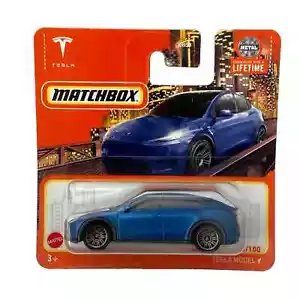 Tesla Model Y Blue Matchbox 2025 03/100 1:64 - Picture 1 of 1