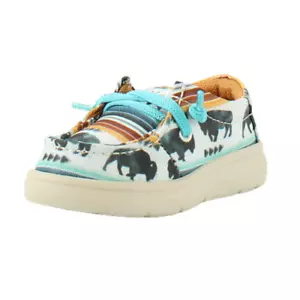 A443001997 Ariat Lil Stompers Hilo Zapatos - Estampado de Búfalo NUEVOS - Imagen 1 de 5