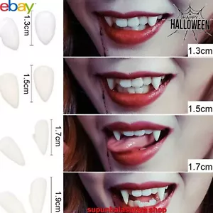 Vampire Teeth Fangs Dentures Props Halloween Costume Props False Teeth One Pair - Picture 1 of 7