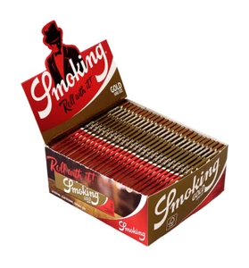 1 Box (50x) Smoking Gold King Size Papers slim Blättchen - Bild 1 von 2