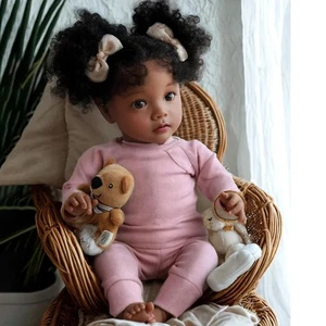 Lifelike Reborn Baby Dolls Daisy Black Girl- 20 Inch Soft Body Realistic-Newb... - Picture 1 of 8
