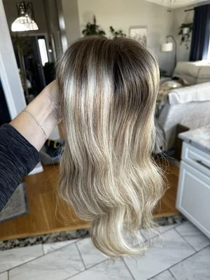 Topper de pelo Lauren Ashtyn 100 % cabello humano. Color rubio personalizado. Nuevo Foto 1 de 4