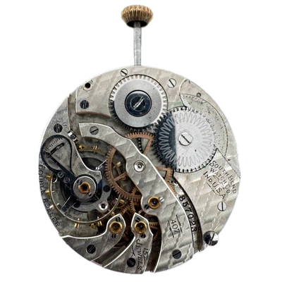 古董 12 年代 1916 年 South Bend 15 珠宝机械怀表机芯 407 美国 — 第 1/2 张图片