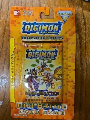 Digimon Digi-Battle Factory Sealed Blister Booster Pack Gold Edition Series 5 - Image 1 of 2