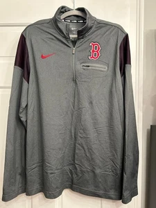 Nike Dri-Fit MLB Genuine Boston Red Sox  1/4 zip Pullover  Size:  L - Picture 1 of 5