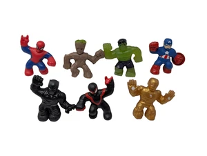 7x Lot Marvel Goo Jitzu, Mini Gooey Figures, Spider-man, Groot, Ironman, Hulk - Picture 1 of 7