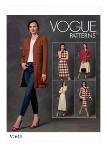 Vogue V1643 Sewing Pattern Misses' & Petite Jacket Dress Skirt Size (8-26) UNCUT - Picture 1 of 7
