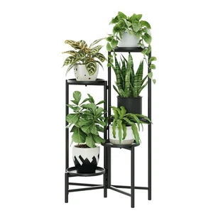 Tiered Tall Plant Stand Indoor Metal Corner Plant Shelf Outdoor for Multiple ... - Foto 1 di 7