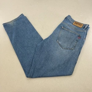 Diesel D Macs Jeans Mens Size W32 L32 Blue Cotton Denim Straight Fit Button Fly - Picture 1 of 15