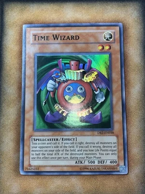 Yugioh! NM-M Time Wizard - DB2-EN038 - Super Rare Minty Pack Fresh - Image 1 of 3