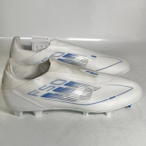 adidas F50 League Laceless Firm/Medium Ground White Football Boots UK 11 IE1241 - Picture 1 of 13