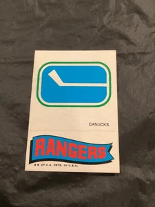 1973-74 Topps Hockey Sticker - Canucks/Rangers EX/MT - Picture 1 of 2