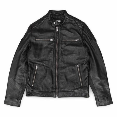 Schott Lambskin LC Leo Leather Black Cafe Racer Jacket (BNWT) - Image 1 of 4