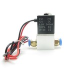 Pre-wired 12V DC Pneumatic Solenoid Valve 2 Way 2 Position Lead Wires + Fittings