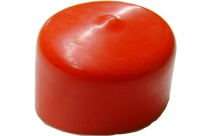 Lot of 2 Red Plastic Caps - Fits 1-1/2" OD Tubing - Flexible End Cap 1.50" - Picture 1 of 3