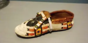 Pottery Mini Moccasin Shoe Figurines Native American Decorative - Picture 1 of 3