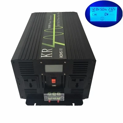 LCD Power Inverter 3000W Pure Sine Wave 12V/24V/48V to 120/220/230/240V 50/60HZ - Image 1 of 4