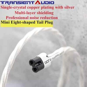 Audiophile-grade power cord single-crystal copper mini8-shaped tail connector - Picture 1 of 26