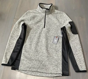 Beverly Hills Polo Club Jacket 1/4 Zip Pullover Sz small Black Gray new with tag - Picture 1 of 3