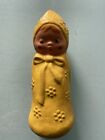 Vintage Rubber  USSR Toy Doll Figure Collectible Marked  Baby Yellow 6”