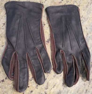 Guantes elásticos vintage de cuero marrón L para hombre. Freefit South African Café EE. UU. Foto 1 de 4