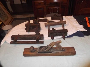 7 lot vintage wood planes craft pattern - Picture 1 of 4