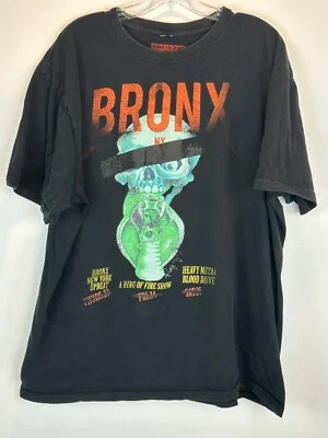 Camiseta Bronx Nueva York Calavera Heavy Metal Negra 2XL Anillo de Fuego LA Foto 1 de 4