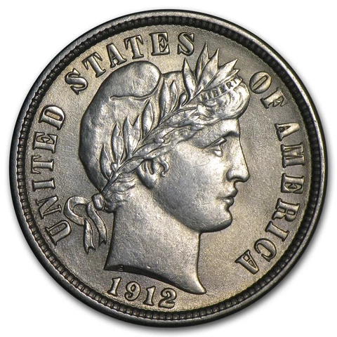 1912 Barber Dime AU - SKU#53050 Cover