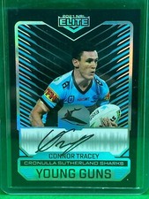 2021 NRL ELITE YOUNG GUNS BLACK SIGNATURE Connor Tracey SHARKS #012/110